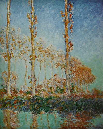 The Poplars by Claude Monet